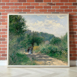 Poster Uma estrada em Louveciennes por Auguste Renoir, Be