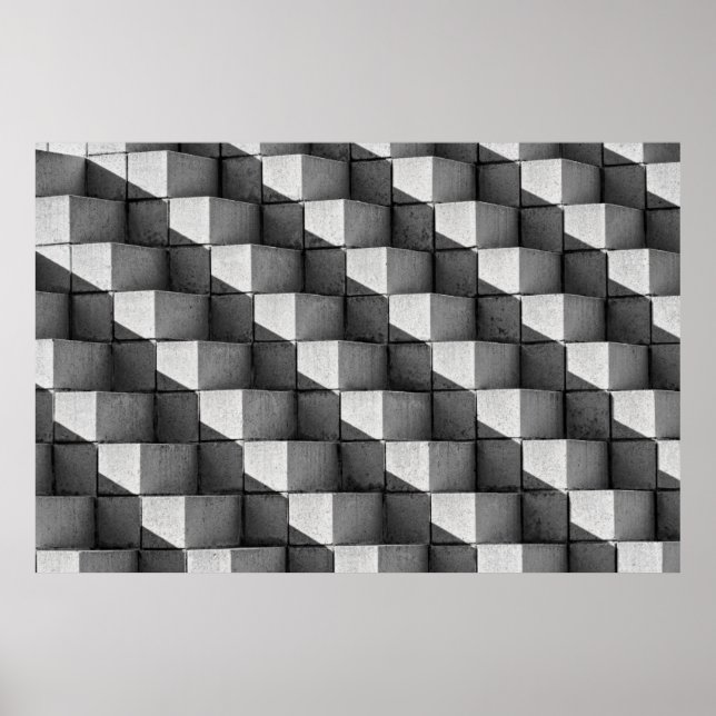 Poster Uma face da escultura da "Quatro Pirâmides Lados"  (Frente)