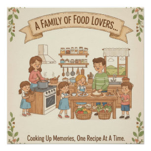 Pôster Uma Família De Comidas