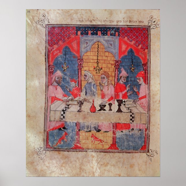 Poster Uma família se reuniu na mesa da Páscoa (Frente)