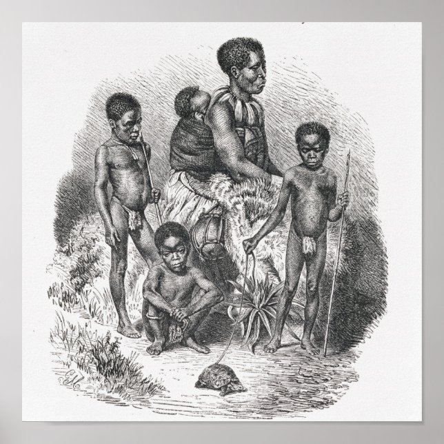 Pôster Uma família Zulu da História da Humanidade (Frente)