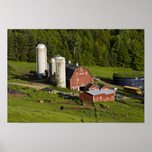 Poster Uma fazenda em Barnet Center, Vermont. Connecticut