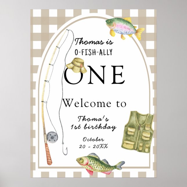 Poster Uma Festa de aniversário de pescadores bem-vinda (Frente)