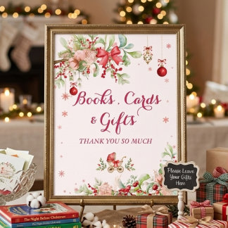 Poster Uma Festa de Chás de Bebê de Natal de Inverno Aleg