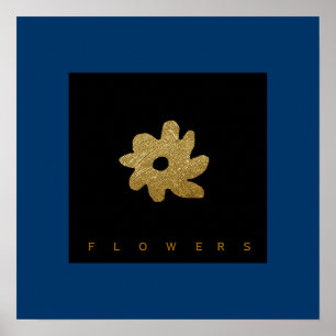 Pôster uma flor para decorar