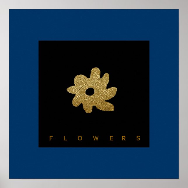 Pôster uma flor para decorar (Frente)