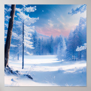 Poster Uma Floresta de inverno surpreendente