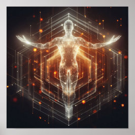 Poster Uma forma de vida digital transformando-se no espa