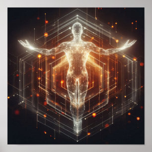 Poster Uma forma de vida digital transformando-se no espa