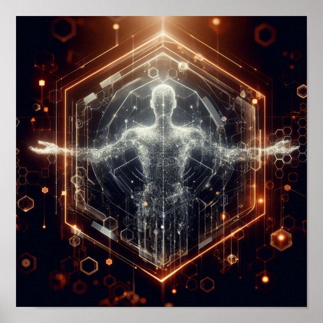 Poster Uma forma de vida digital transformando-se no espa (Frente)