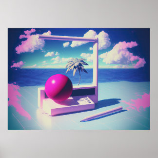 Poster Uma fuga de onda para mundos sintéticos