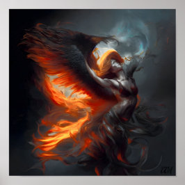 Poster Uma garota demônica voando no céu