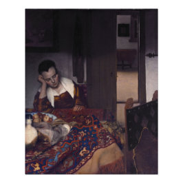 Pôster Uma garota dormindo por Johannes Vermeer