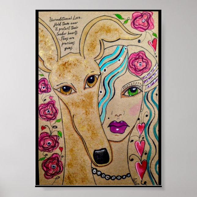 Poster Uma garota e seu cão (Frente)