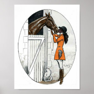 Poster Uma garota e seu cavalo americano