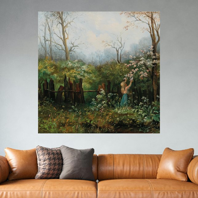 Pôster Uma garota no jardim - Olga Wisinger-Florian (Criador carregado)