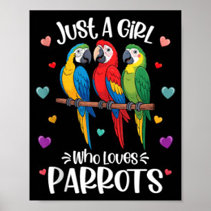 Poster Uma garota que ama papagaios mulheres amantes de p