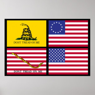 Pôster Uma história de bandeiras dos Estados Unidos