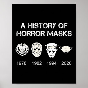 Poster Uma História De Máscaras De Horror No Halloween E 