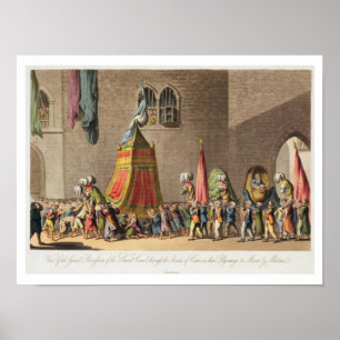 Poster Uma ideia da procissão grande do camelo sagrado