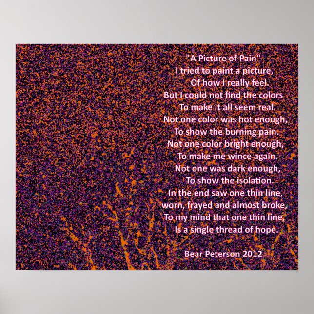 Pôster Uma imagem de dor (Frente)