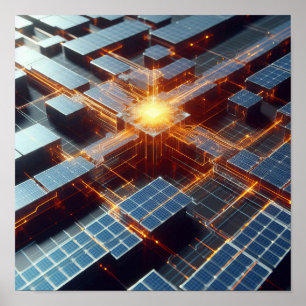 Poster Uma imagem de fundo de circuitos eletrônicos