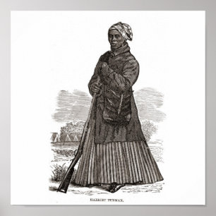 Poster Uma imagem do woodcut de Harriet Tubman, antes de