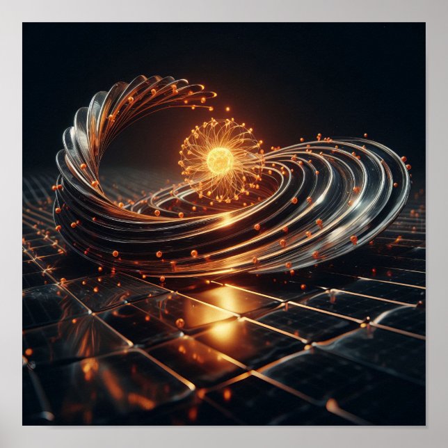 Poster Uma intrincada fusão de arte e ciência (Frente)