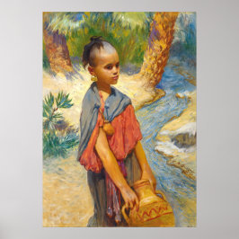 Poster Uma jovem garota por um rio por Arthur Bridgman