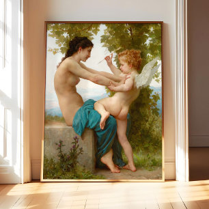 Poster Uma Jovem por William Bouguereau Pintura Famosa