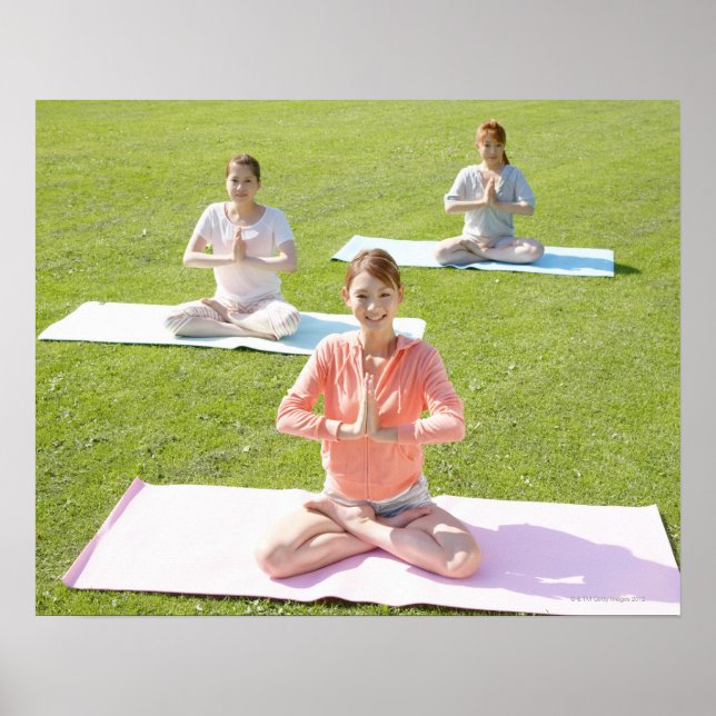 Poster Uma jovem que faz yoga (Frente)