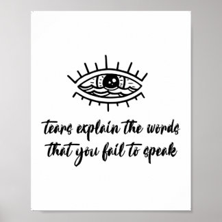 Poster Uma Lágrima Silenciosa. Presente de luto. Presente