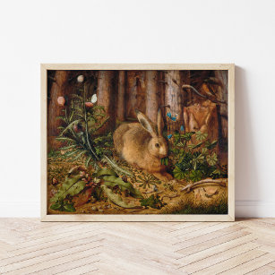Poster Uma lebre na floresta   Hans Hoffmann