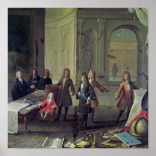 Pôster Uma lição que está sendo dada ao Louis novo XV