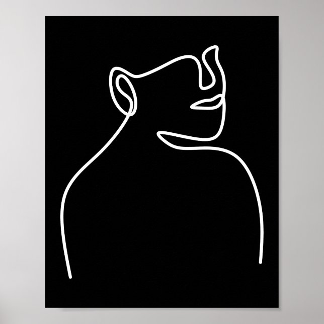 Poster Uma linha de arte digital contínua (Frente)