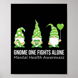 Poster Uma Luta Sozinha Conscientização sobre Saúde Menta