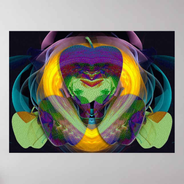 Pôster Uma maçã por dia mantém o médico longe (Frente)