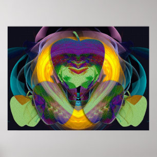 Pôster Uma maçã um o dia mantem o doutor ausente