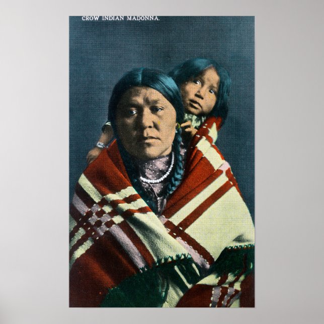 Pôster Uma Madonna Indiana Crow e Criança (Frente)