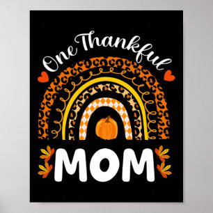 Poster Uma Mãe Agradável Ação de Graças Rainbow Fall Leop