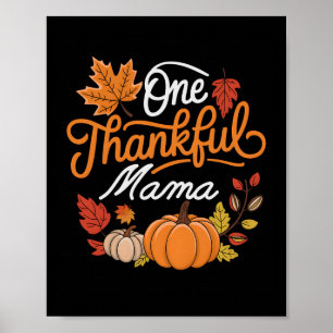 Poster Uma Mãe Grata Outono Dia das Mães Ação de Graças