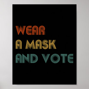 Poster Uma Máscara E Votar Eleição Política Biden Harris