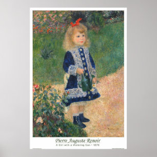 Poster Uma menina com uma lata molhando
