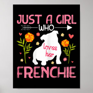 Poster Uma Menina Que Ama O Seu Francês Bulldog Francês 2