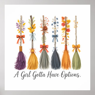 Poster Uma Menina Tem Que Ter Opções Citar Design
