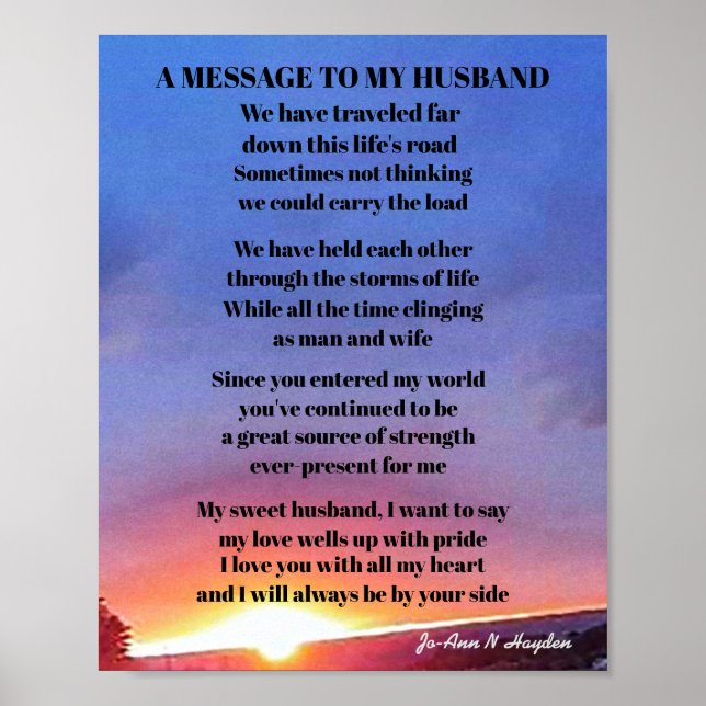 POSTER UMA MENSAGEM AO MEU MARIDO (Frente)