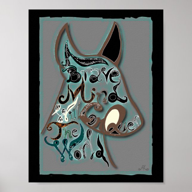 Poster Uma mente corajosa conquistará o mundo (Frente)