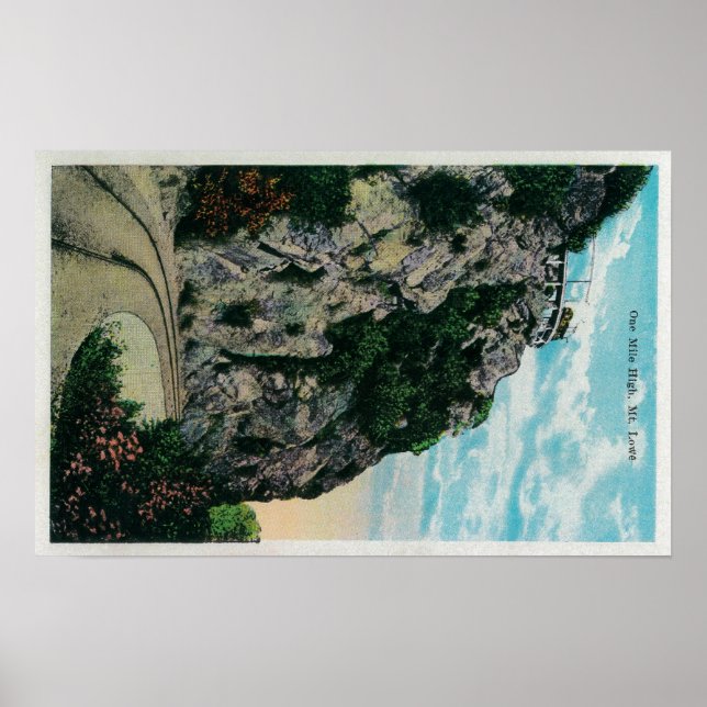 Pôster Uma Milha Alto, no Monte LoweMt. Lowe, CA (Frente)