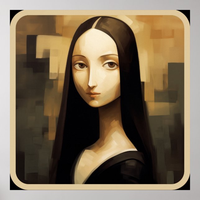 Poster Uma Mona Lisa reimaginou, um clássico, mas também  (Frente)