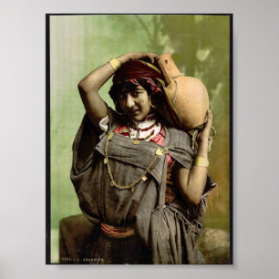 Poster Uma mulher beduína, Tunis, Tunísia vintage Photoch